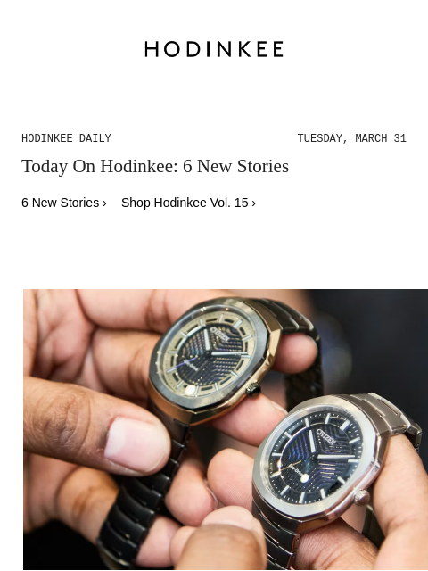hodinkee newsletter: Hodinkee Daily | 03/31/2026