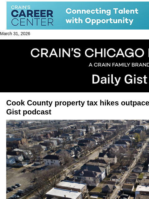crainalerts newsletter: Cook County property tax hikes outpace inflation: ...