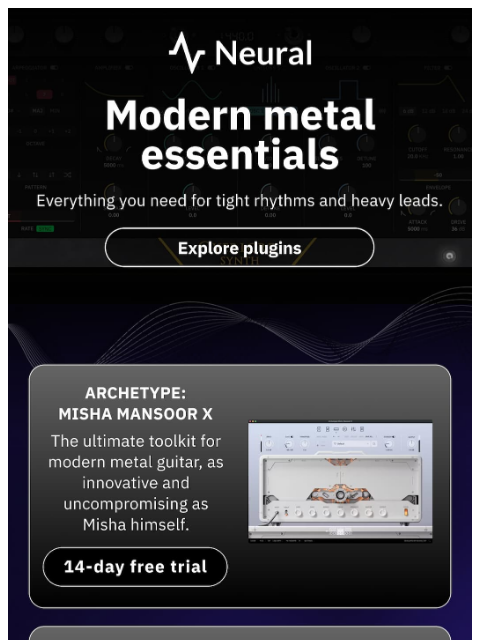 neuraldsp newsletter: Our modern metal essentials.