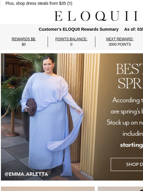 eloquii newsletter: Spring's BEST dresses, curated