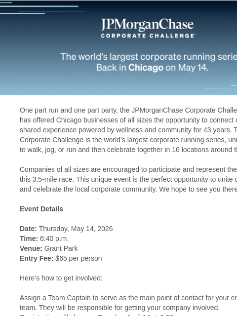 crainpartners newsletter: The world’s largest corporate running series is re...