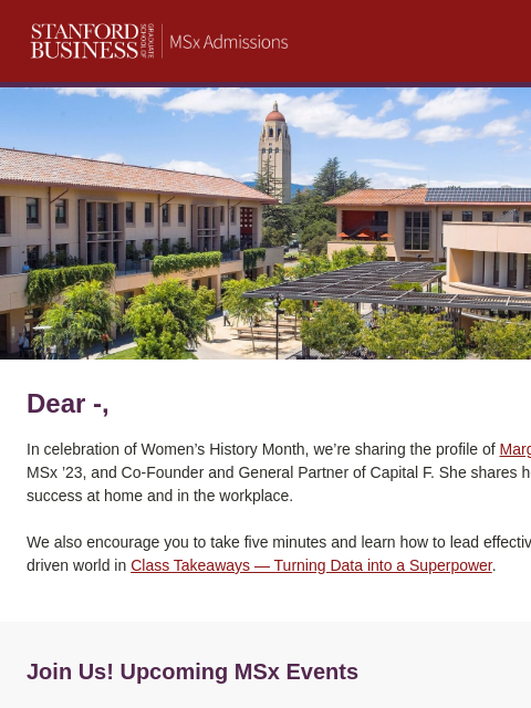stanford newsletter: Around the GSB | March 2026