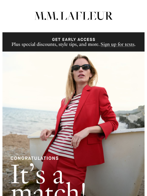 mmlafleur newsletter: Meet your perfect match.
