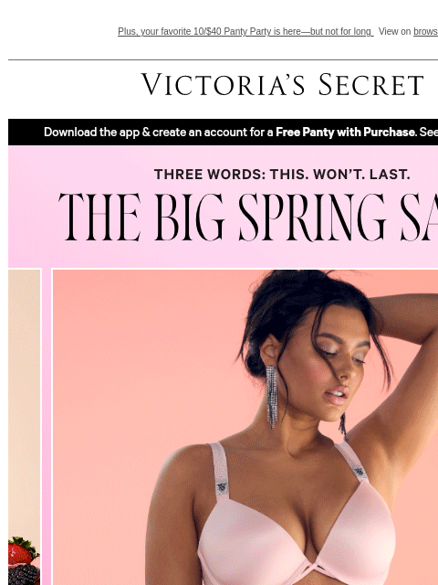 victoriassecret newsletter: Up to 50% Off Starts *NOW*