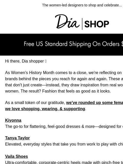 dia newsletter: Female-Founded Brands We Love 💖​
