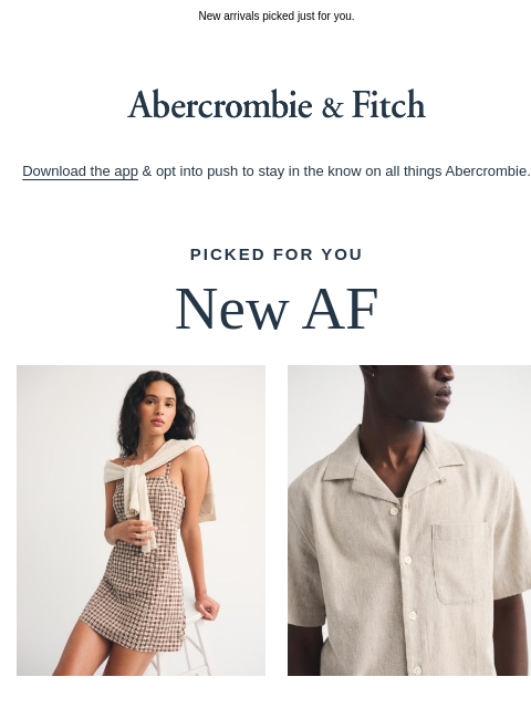 abercrombie newsletter: Introducing New AF.