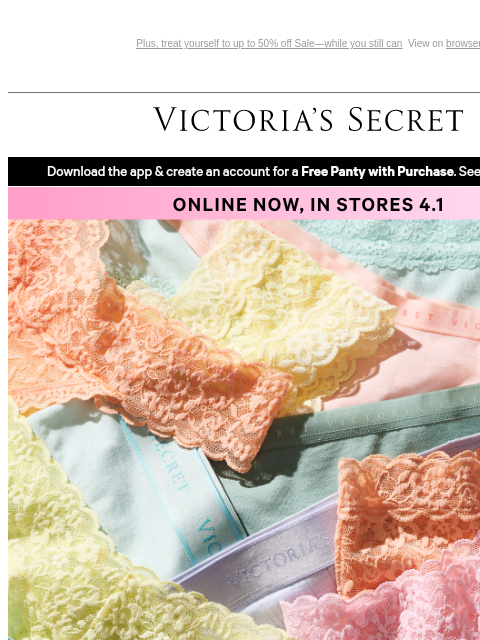 victoriassecret newsletter: 10/$40 Panties—Blink & You'll Miss It