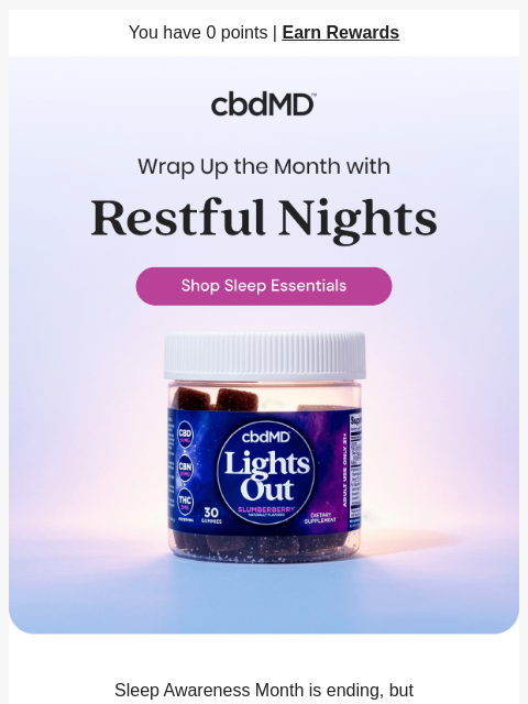 cbdmd newsletter: Say Goodbye to Sleepless Nights for Good