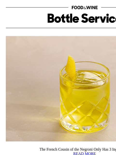 foodandwine newsletter: The French Cousin of the Negroni Only Has 3 Ingred...