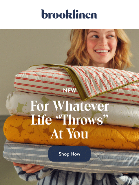 brooklinen newsletter: Shop Our NEW Bigtime Throw