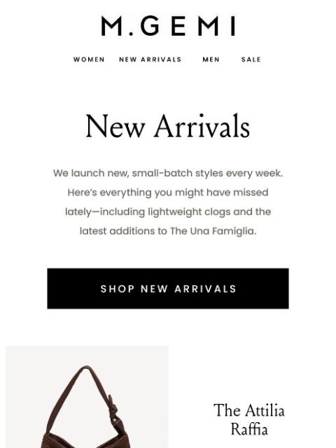 mgemi newsletter: NEW ARRIVALS