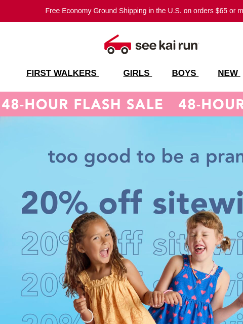 seekairun newsletter: 20% Off SITEWIDE Starts Now —  No Joke 🎉