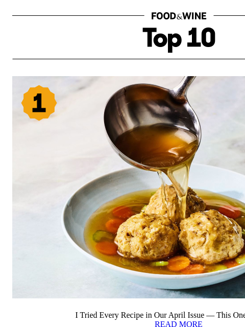 foodandwine newsletter: I Tried Every Recipe in Our April Issue — This One...