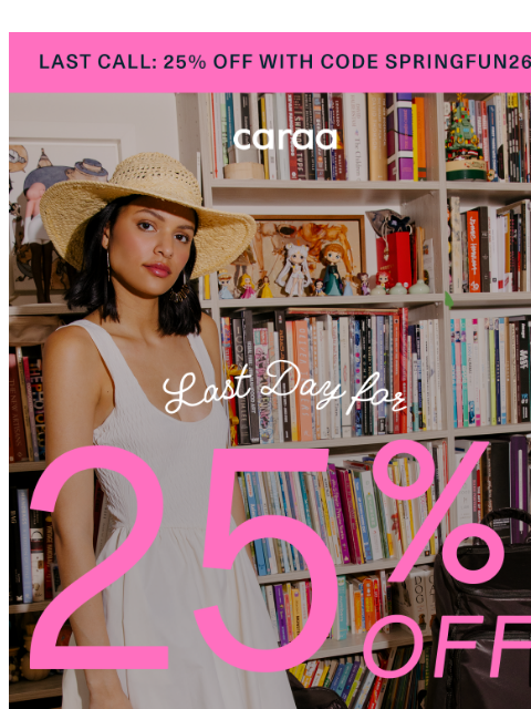caraa newsletter: Ends tonight—your spring getaway edit
