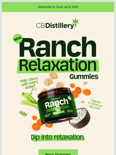 thecbdistillery newsletter: New Product 📢: Ranch Relaxation Gummies!