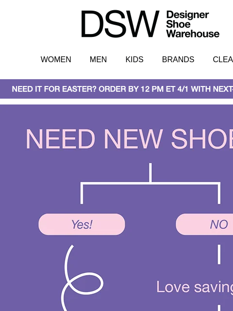 dsw newsletter: This deal is NO joke...