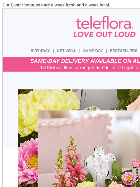 teleflora newsletter: Set the Easter Table 🌼 Enjoy $15 Now