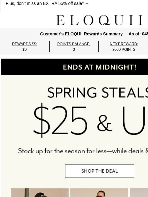 eloquii newsletter: Steals from $25 ends TONIGHT ❣