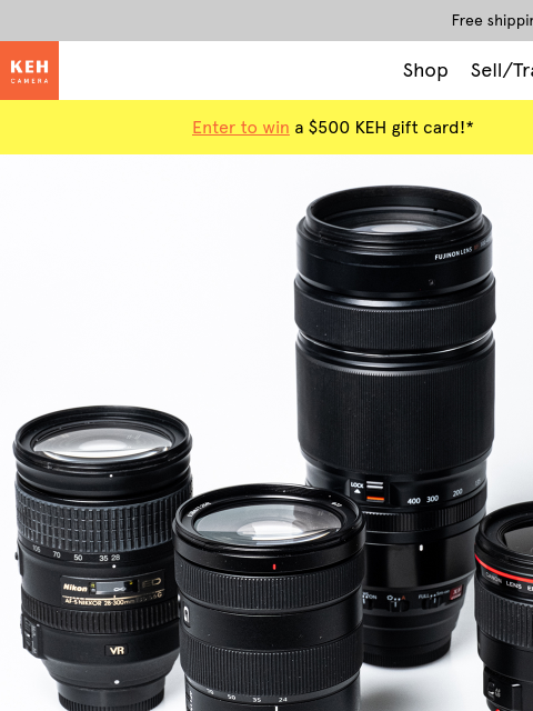 keh newsletter: Shop lenses from top camera brands 🤩