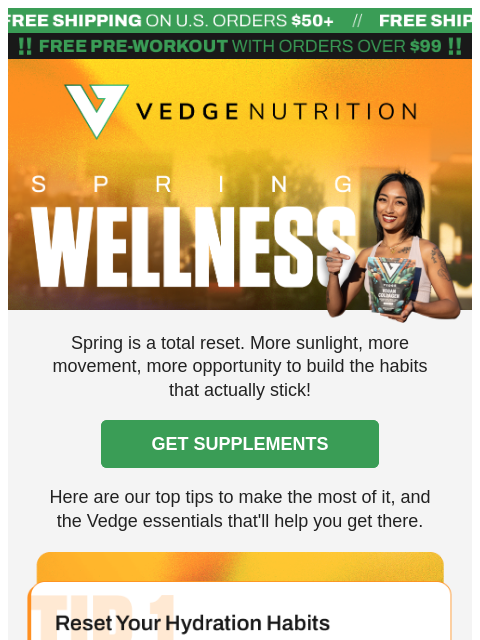 vedgenutrition newsletter: 🌱 9 Spring Tips