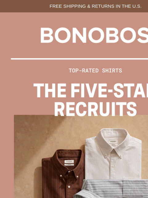bonobos newsletter: Shop 5 Top-Rated Shirts
