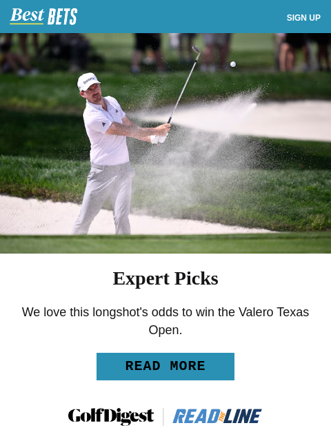 golfdigest newsletter: We're going for another (sneaky) 60-1 winner