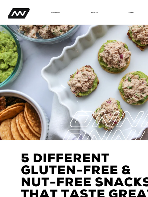 With the help of a dietician and a recipe whiz, we came up with five different gluten-free and nut-free snacks that taste great, and help you stay fit. SUPPLEMENTS NUTRITION FITNESS APPAREL If you'