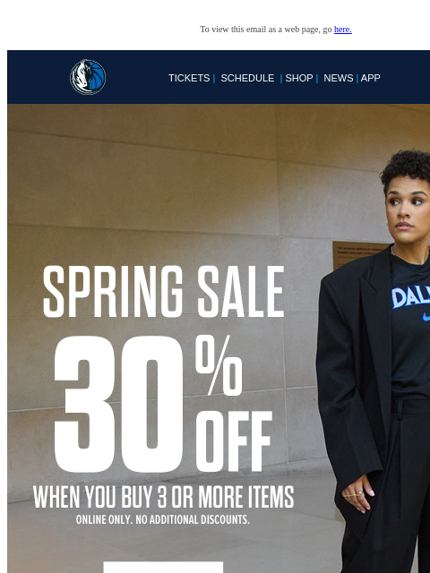 mavsmail newsletter: Fresh Deals for Spring: 30% Off 3+ Items 🛍️
