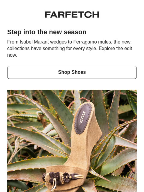 farfetch newsletter: Step into new-season shoes