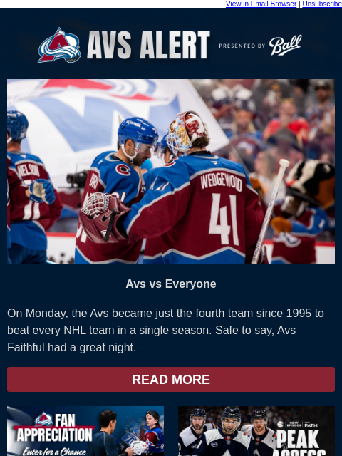 thecoloradoavalanche newsletter: ⛰️ All the Way Up!