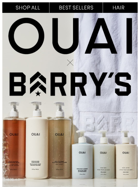 theouai newsletter: Get the OUAI X Barry's shower routine at home
