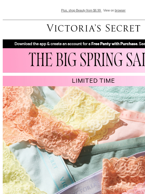 victoriassecret newsletter: 10/$40 Panties in NEW Summer Colors