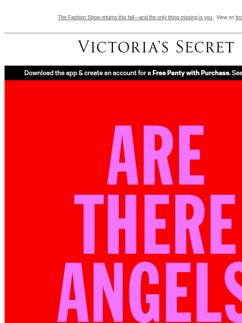 victoriassecret newsletter: Are There Angels Among Us?
