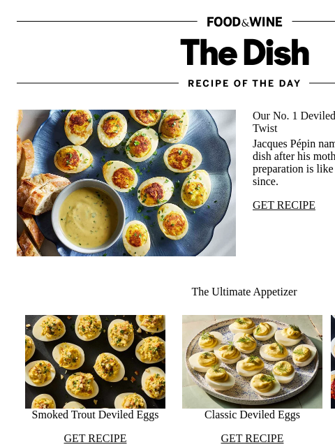 foodandwine newsletter: Our No. 1 Deviled Eggs Have a Genius French Twist