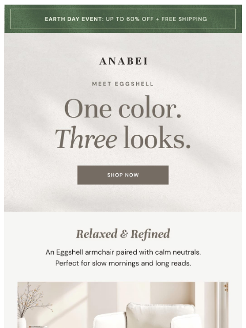 anabei newsletter: One color. Three looks. 🤍