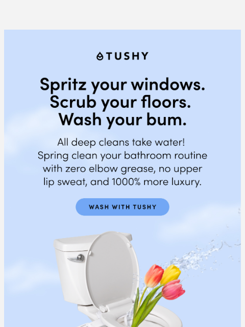 hellotushy newsletter: You spring clean the house... 🛁