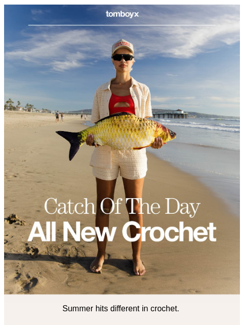 tomboyx newsletter: Just Dropped: Crochet Cabana Sets