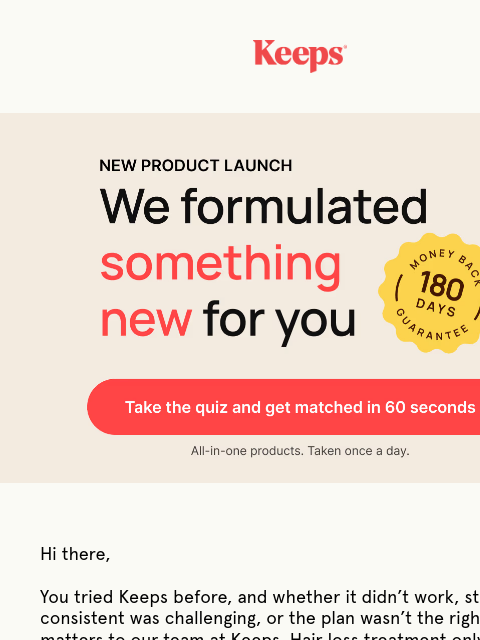 keeps newsletter: BETTER HAIR IN 60 SECONDS