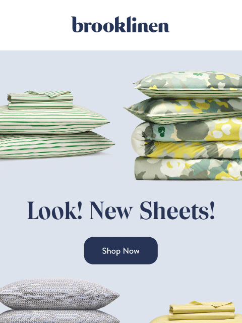 brooklinen newsletter: Just Dropped: New Sheets