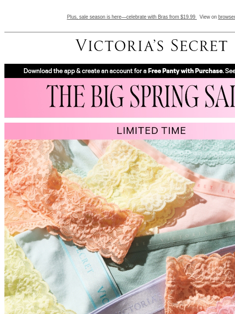 victoriassecret newsletter: NEW Colors, Meet 10/$40 Panties