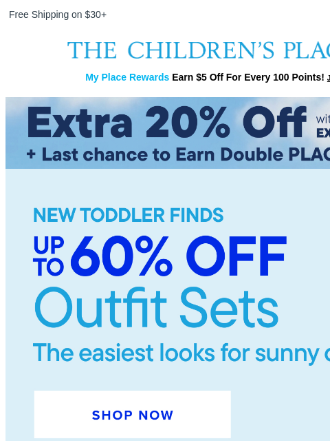 childrensplace newsletter: The Sweetest Toddler Outfit Sets 🥰