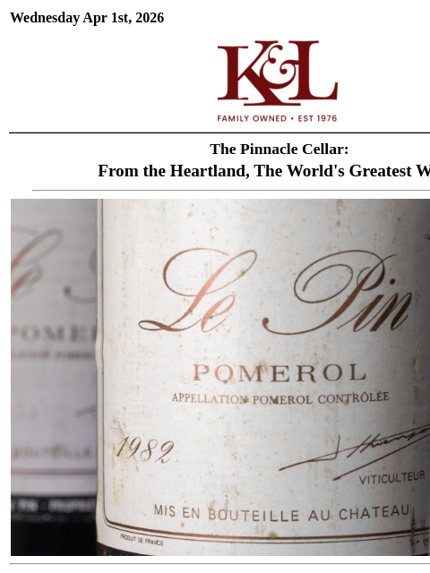 klwines newsletter: Now at Auction: Bordeaux, Burgundy, and Napa from ...