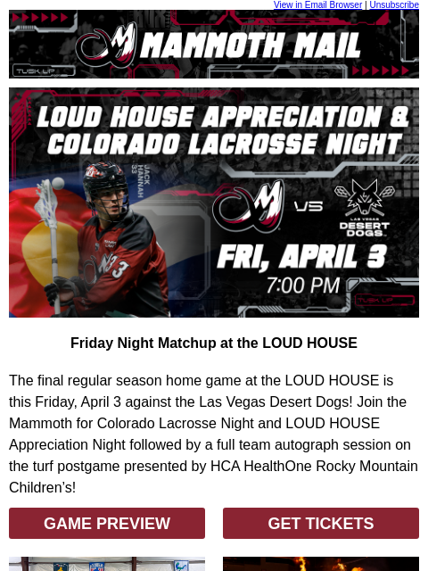 thecoloradomammoth newsletter: 🦣 Your Friday Plans Just Got Way More Mammoth