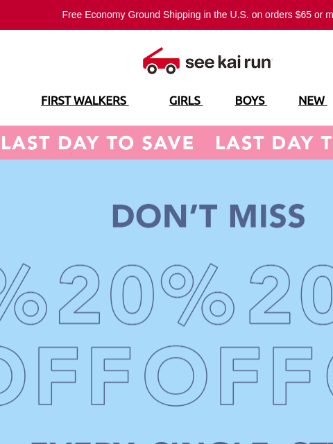 seekairun newsletter: 20% Off SITEWIDE Ends Tonight