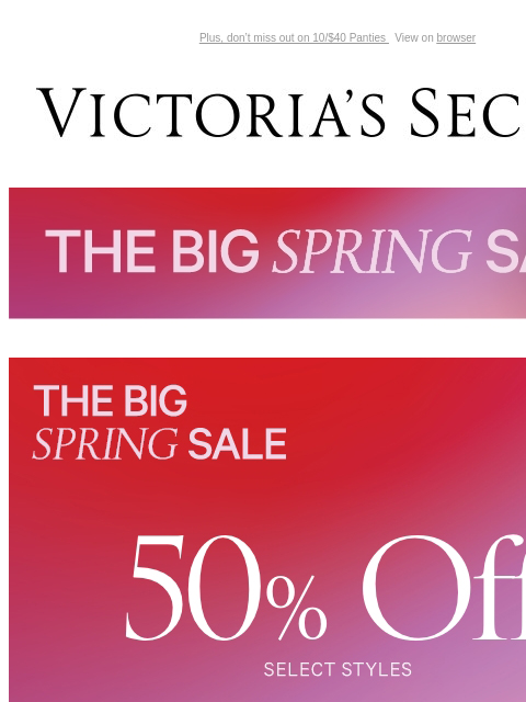 Plus, don't miss out on 10/$40 Panties View on browser Victoria's Secret Introduction Shop Now Shop Now Shop Now Display images to show real-time content Display images to show real-time