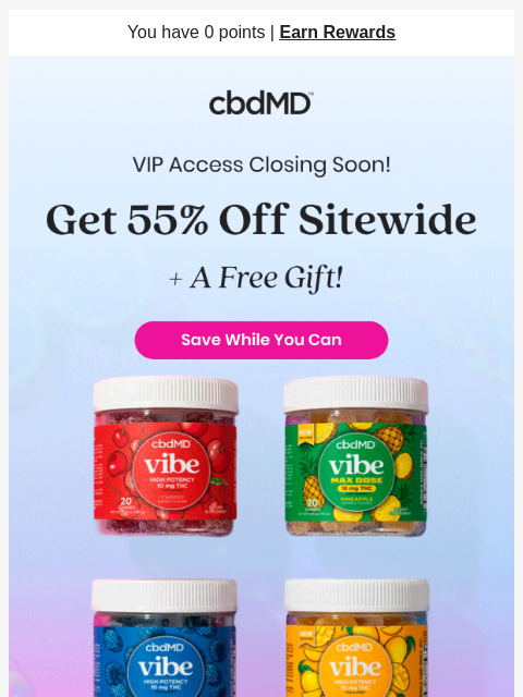 cbdmd newsletter: VIP Backstage Access Ends Tomorrow Night
