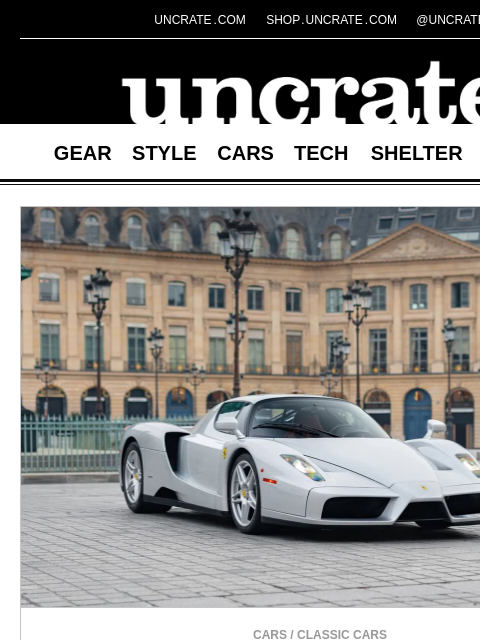 uncrate newsletter: 2004 Ferrari Enzo & more