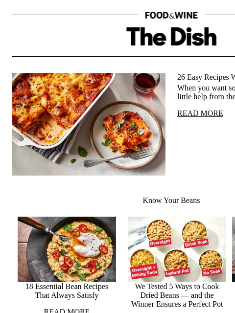 foodandwine newsletter: 26 Easy Recipes With Store-Bought Shortcuts