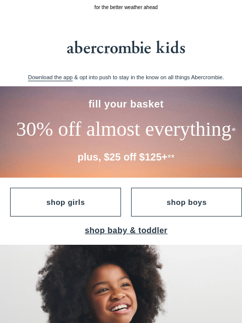 abercrombie newsletter: their pool day essentials