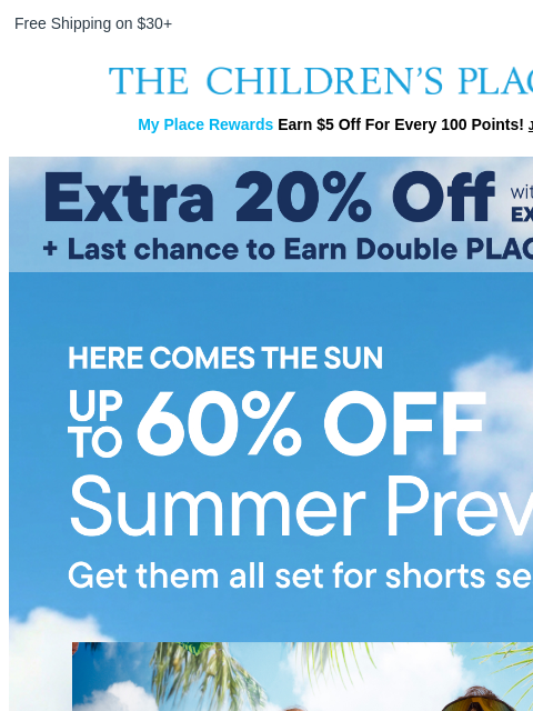 childrensplace newsletter: Find Their Go-To Pair: Up to 60% OFF Shorts 🩳
